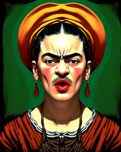 Scream Munchpainted Frida Kahlo AI Photo Generator Starryai