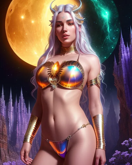 Beautiful Dark Moon Goddess Ai Photo Generator Starryai