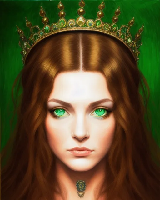 Hot Tempered Goddess Green Eyes Free AI Photo Generator Starryai