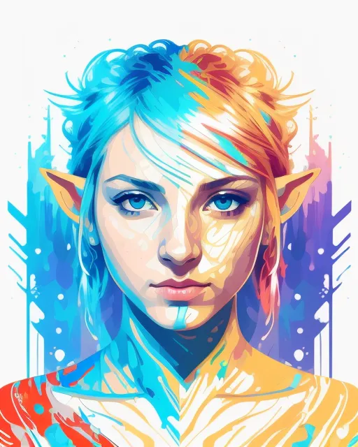 Portrait (detailed ((beautiful on - Free AI Photo Generator - starryai