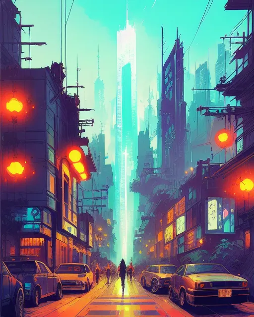 Cyberpunk city, beautiful, YCbCr, atmosphere, hedge trimming, sRGB, Japenese light novel, art by david mann, pencil, by ismail inceoglu, color field painting, studio lighting, by john Constable, calligraphy, 