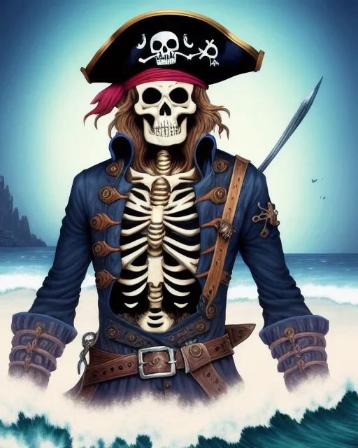 pirate skeleton drawings