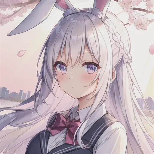 Deliberate prompt: anime bunny girl painting depicting - PromptHero