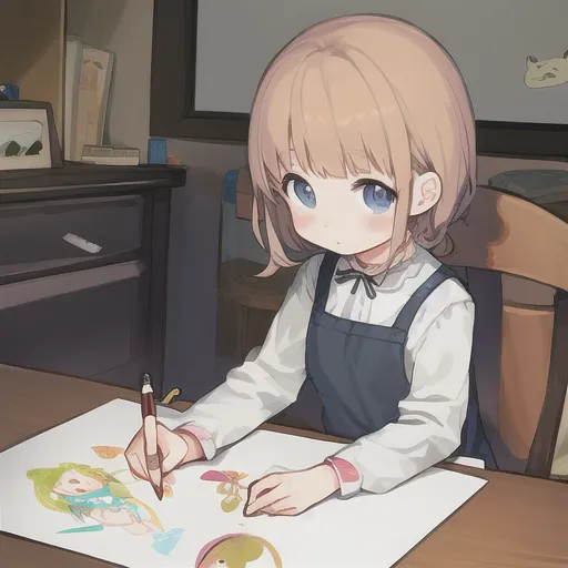 Where a cute illustrator is drawing