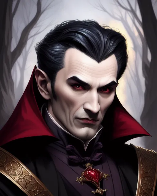 Dracula love story, digital painting,  digital illustration,  extreme detail,  digital art,  4k,  ultra hd, beautiful d&d character portrait,  dark fantasy,  detailed,  realistic face,  digital portrait,  intricate armor,  fiverr dnd character,  wlop,  stanley artgerm lau,  ilya kuvshinov,  artstation,  hd,  octane render,  hyperrealism