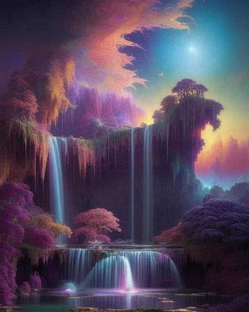 Beautiful celestial landscape - Free AI Photo Generator - starryai