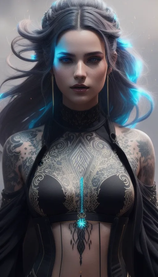 Glowing Emissive Tattoos for Genesis 9 | 3d Models for Daz Studio and Poser