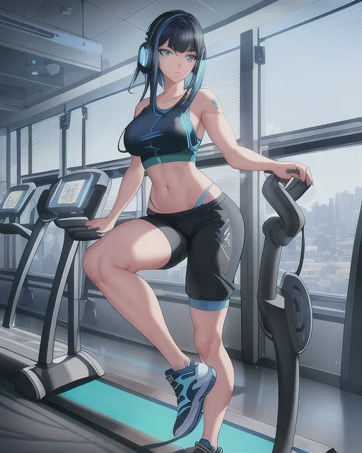 Exercising in the gym