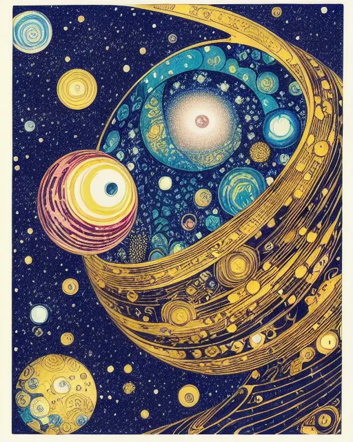 A galaxy full planets stars yuko - Free AI Photo Generator - starryai