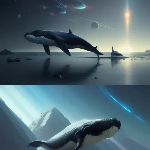 Whales, space, galaxies