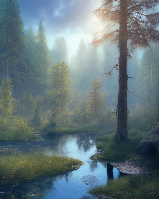 Raining Forest - Free AI Photo Generator - starryai