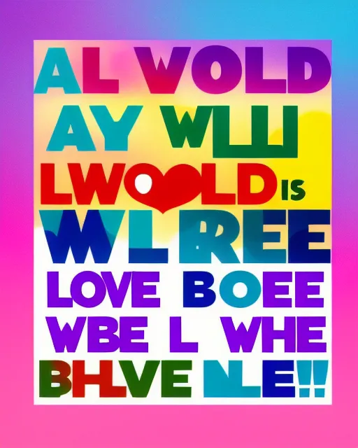 A world where all people are free to love who they love and be who they are 