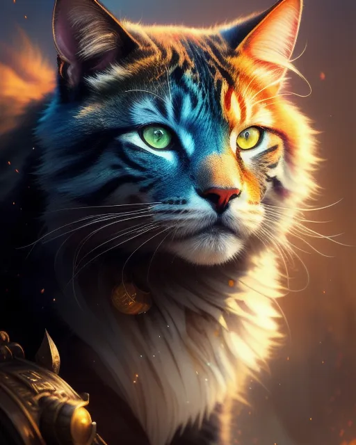 AI Art Generator: Firestar from warrior cats