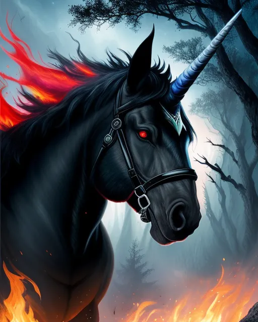 evil black horse wallpaper