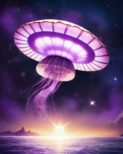 Cosmic Jellyfish - Free AI Photo Generator - starryai