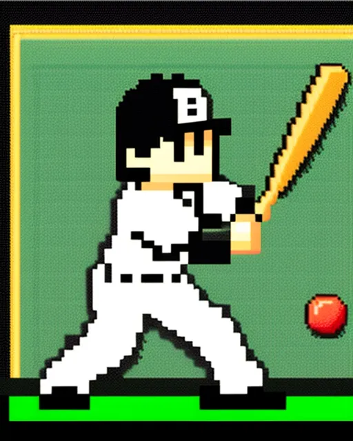 8-bit baseball player 