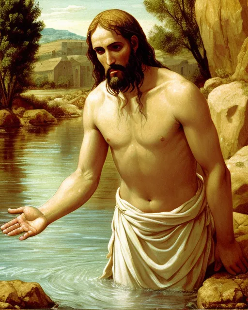 Apostle John baptized Jesus Christ in the river