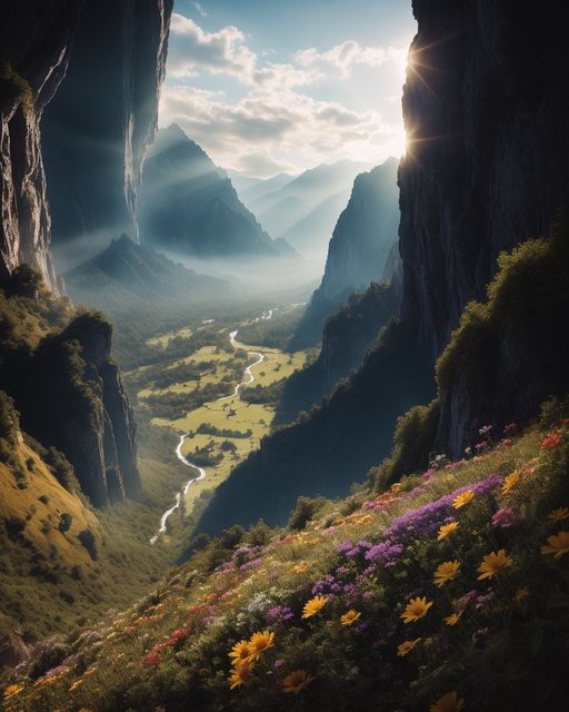 Spring, Beautiful Valley Flowers, - Free AI Photo Generator - starryai