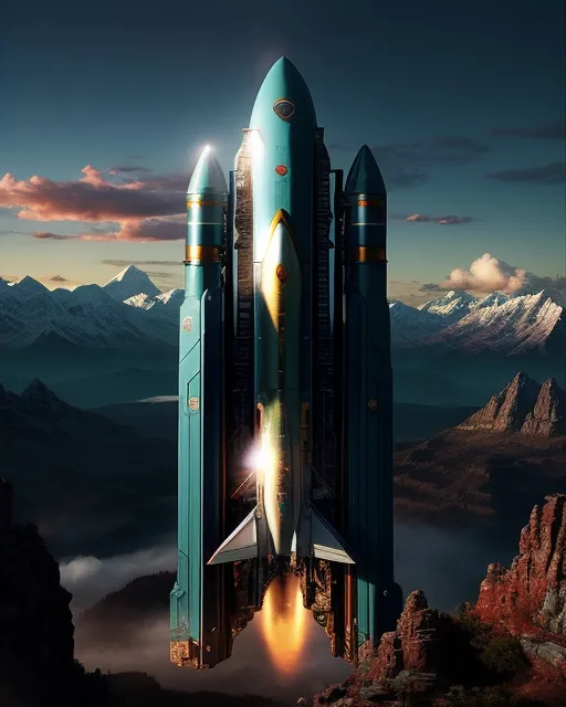 Future Rocketship Animation A future rocketship - Free AI Photo Generator - starryai