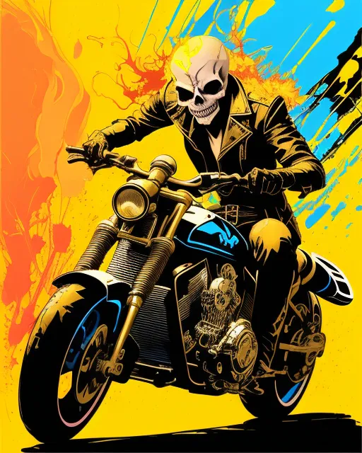 Ghost Rider - AI Photo Generator - starryai