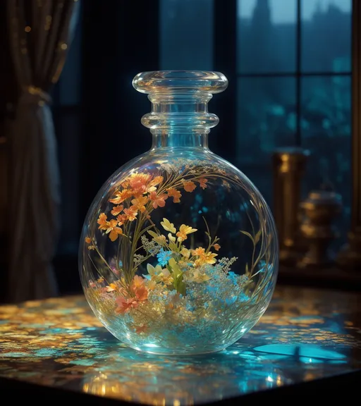 Beautiful Flowers, A Glowing Art - Free AI Photo Generator - starryai