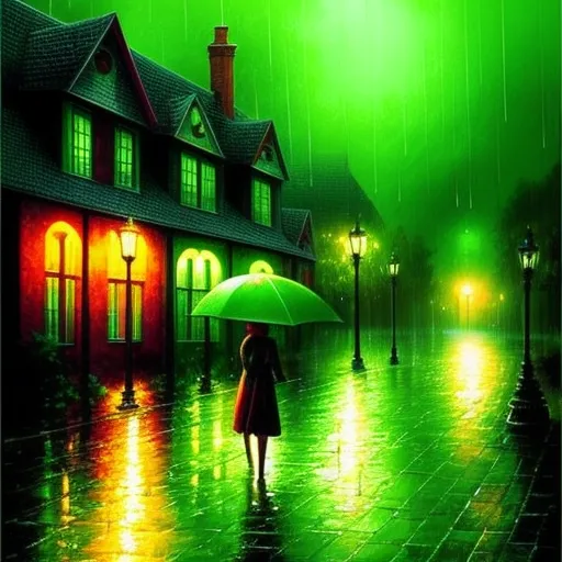 rainy night - Free AI Photo Generator - starryai