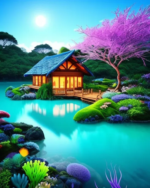 A magical forest vibrant, glowing - Free AI Photo Generator - starryai