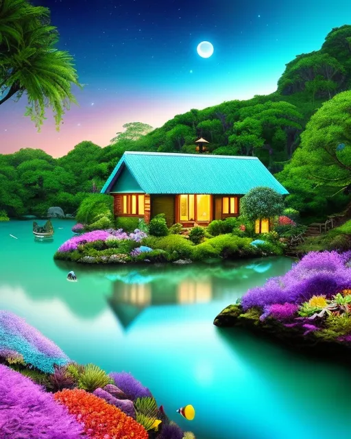 A magical forest vibrant, glowing - Free AI Photo Generator - starryai