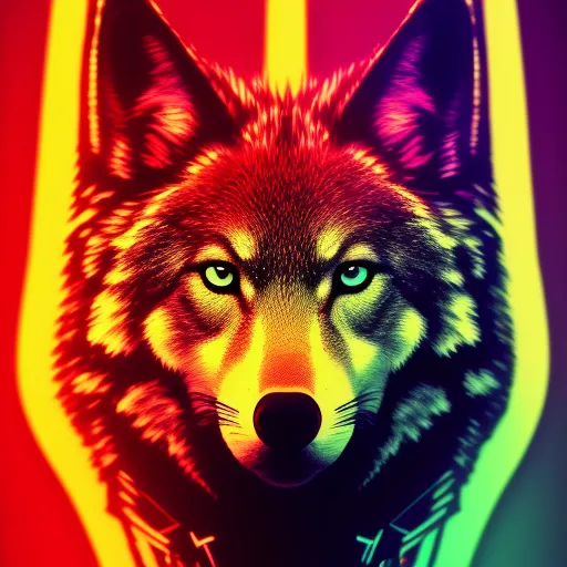 Neon Wolf Wallpapers  Wallpaper Cave