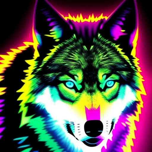 Neon wolf, neon, wolf, HD phone wallpaper | Peakpx