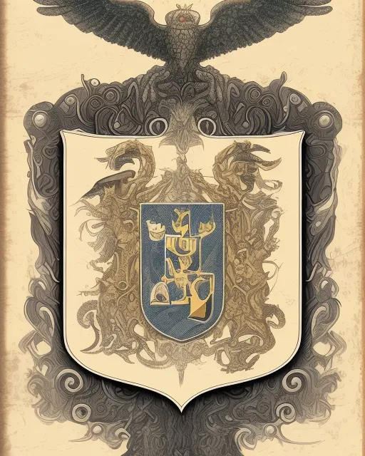 An old worn book of poems with a bookmark of a family crest.