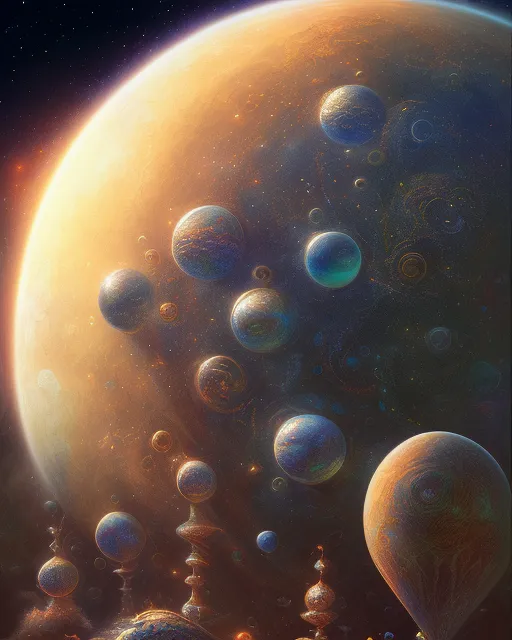 Beautiful Fantasy Worlds, Cosmic - Free AI Photo Generator - starryai