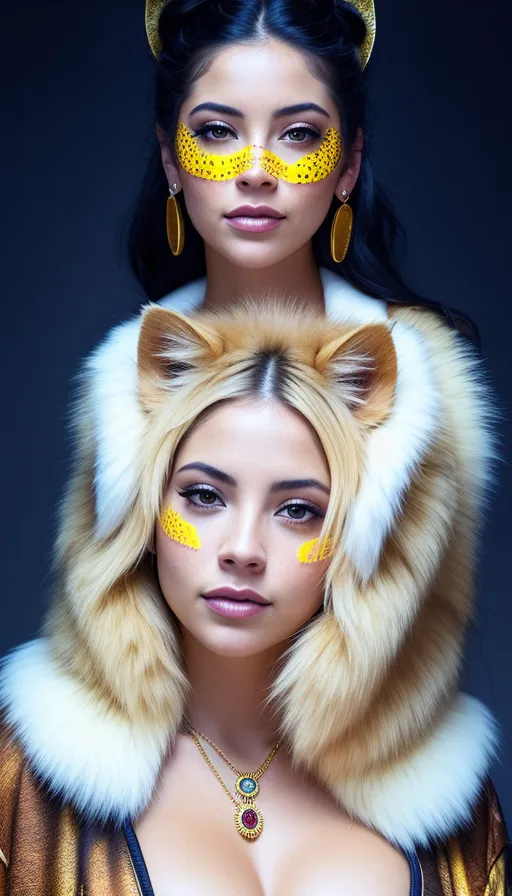 women lion makeup