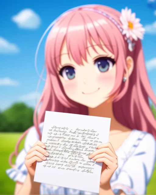 ultra-detailed, masterpiece, highest quality, love letter, pov,smile,blush, 3d