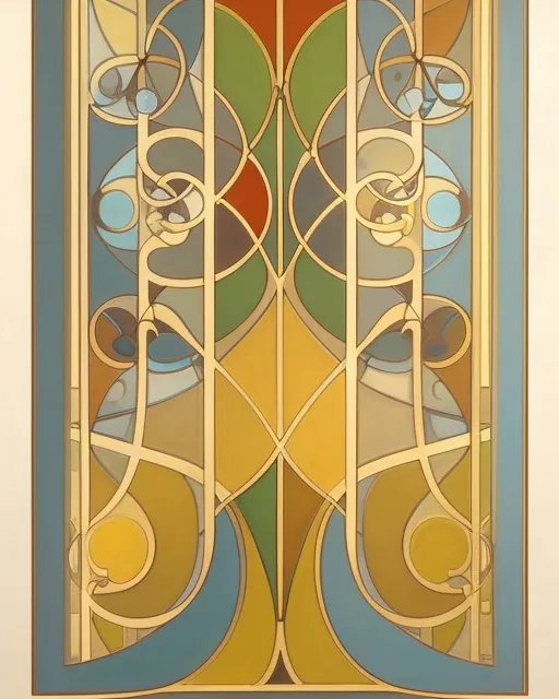  Fibonacci sequence, art nouveau, Bauhaus painting, golden ratio, detailed, Diffusive colouring {colourful}