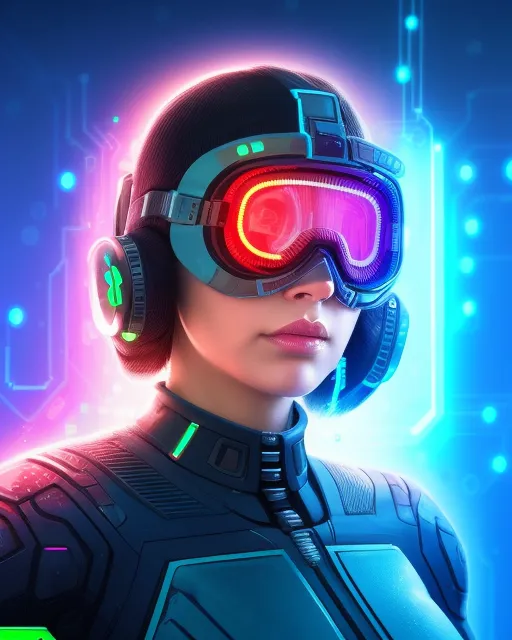 Cyberpunk girl - Free AI Photo Generator - starryai