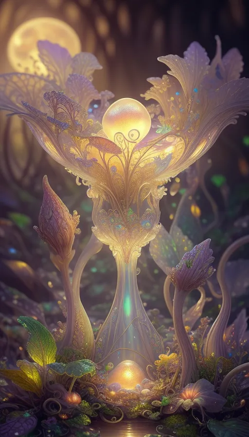 A fairy Forest colorful glowing 3d on - AI Photo Generator - starryai