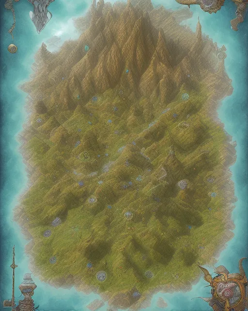 A map a fantasy World - Free AI Photo Generator - starryai