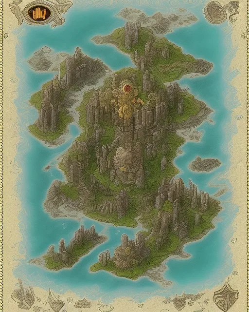 A map of a fantasy World 