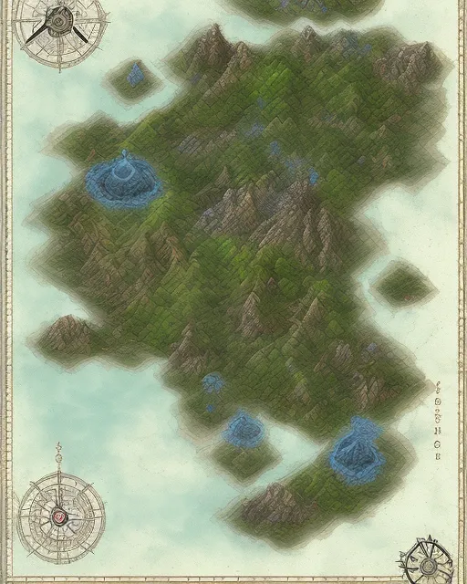 A map a fantasy World - Free AI Photo Generator - starryai