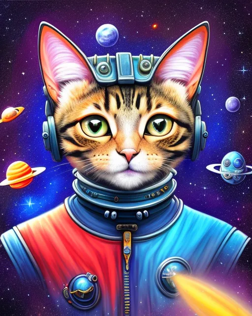 meme space cat :, digital painting, - AI Photo Generator - starryai
