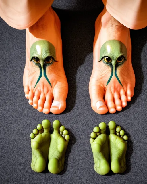 Feet of different aliens 