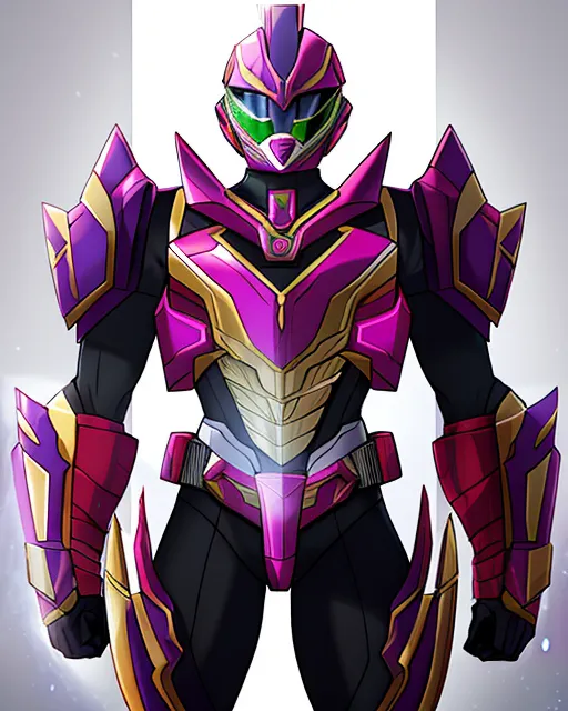 Power ranger armor shadow male - Free AI Photo Generator - starryai