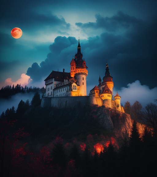 Castle on Horizon - Free AI Photo Generator - starryai
