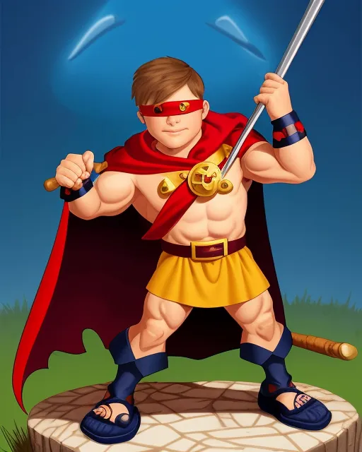 Cyclops Cape A Cyclops a Cape a club a chest - Free AI Photo Generator - starryai