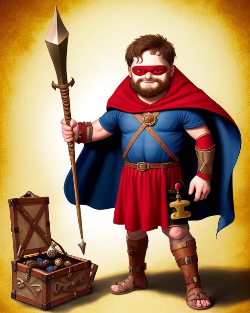Cyclops Cape a Cyclops a Cape a club a chest - Free AI Photo Generator - starryai