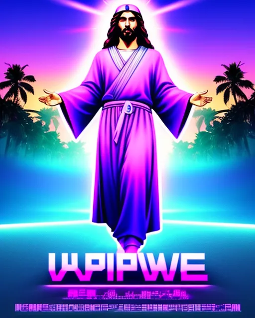 Vaporwave Jesus Christ 