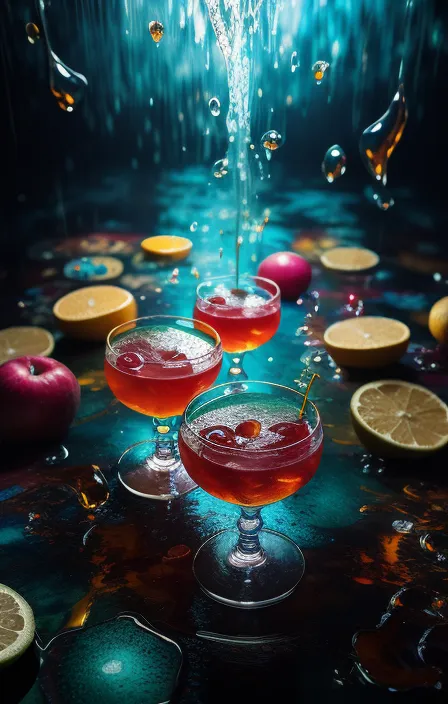 Cocktail Splash Frame Splash Art ,cocktail longisland , - Free AI Photo Generator - starryai