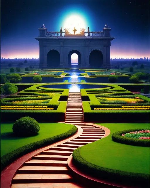 Gardens, cosmic fantasy flowing 8 - Free AI Photo Generator - starryai