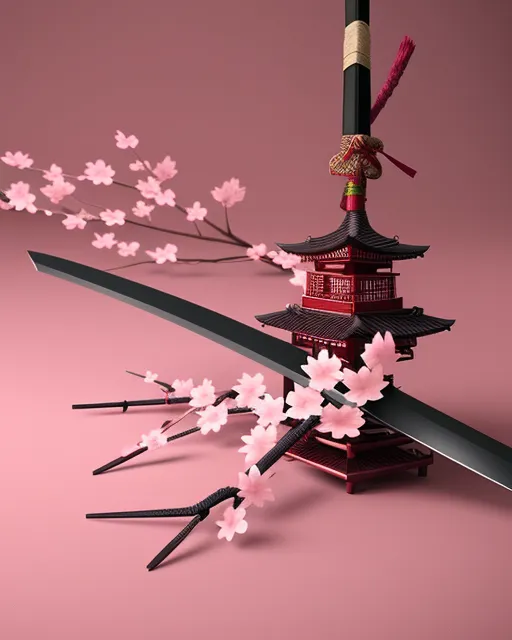 Japan sword on the table